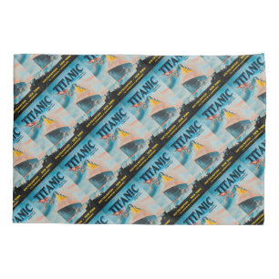 RMS Titanic Vintage Poster Art Pillowcase