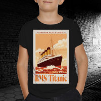 RMS Titanic Vintage Poster. Retro Ocean Liner Art