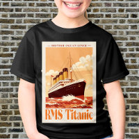 RMS Titanic Vintage Poster. Retro Ocean Liner Art