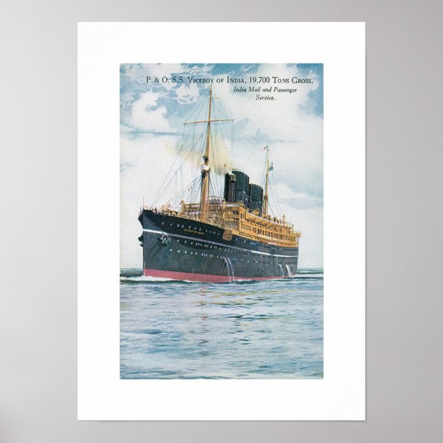 RMS Viceroy of India Poster (Front)