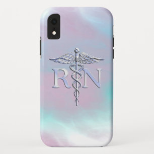 RN Caduceus Medical Mother Pearl Decor Case-Mate iPhone Case