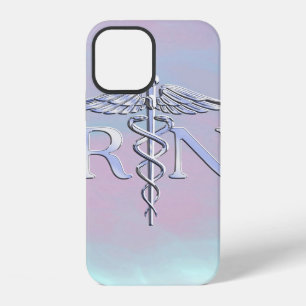 RN Caduceus Medical Mother Pearl Decor iPhone 12 Case