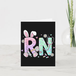 RN Easter Bunny Nurse Registered Nursing Medical Card