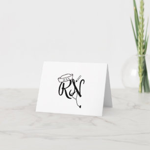 RN graduation photo thank you, custom colour You Card