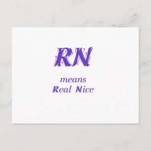 RN in purple Postcard