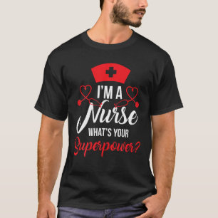 RN LVN CNA Nurse Superpower Cool Nursing Graduate  T-Shirt