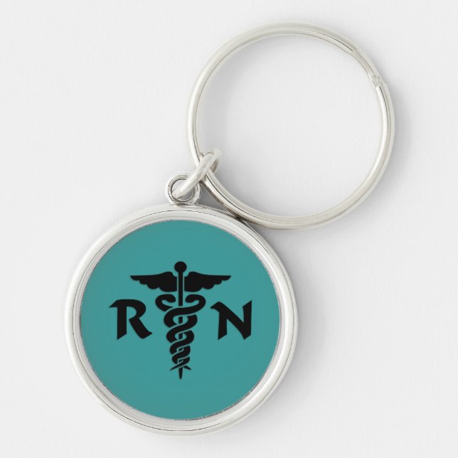 RN Medical Symbol Key Ring (Front)