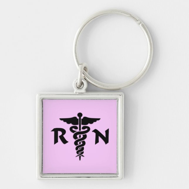 RN Medical Symbol Key Ring (Front)