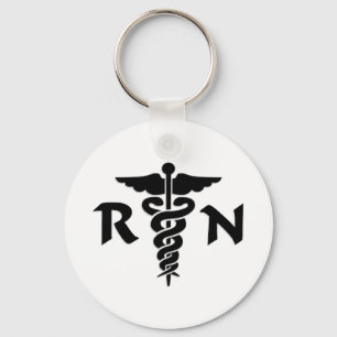 RN Medical Symbol Key Ring