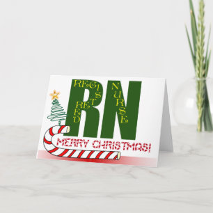 RN MERRY CHRISTMAS REGISTERED NURSE HOLIDAY CARD