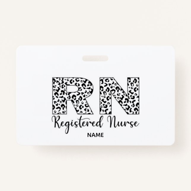 RN Name Badge ID Badge (Front)