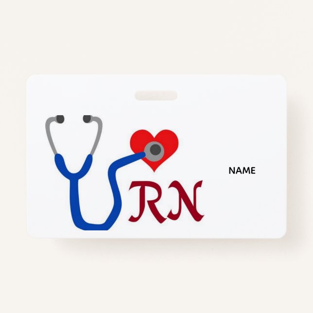 RN Name Badge ID Badge (Front)