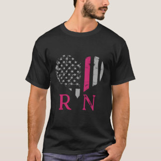 Rn Nurse Flag With Hebeat T-Shirt