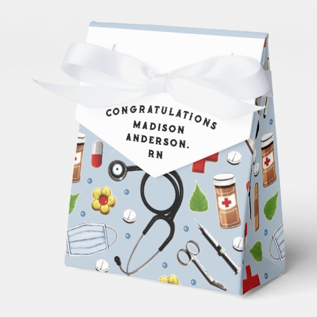 RN Nurse Graduation Favour Box (Front Side)