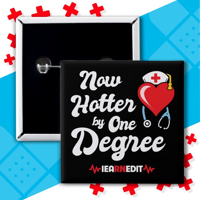 RN Nurse Graduation I Earned It Registered Nurse 15 Cm Square Badge (Creator Uploaded)
