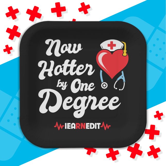 RN Nurse Graduation I Earned It Registered Nurse Paper Plate (Creator Uploaded)
