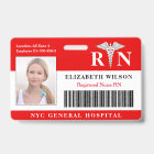 RN Nurse | Hospital Medical Employee Photo ID