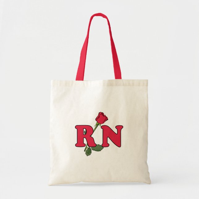 RN Nurse Rose Tote Bag (Front)