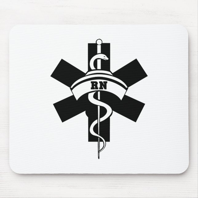 RN Nurses Medical Symbol Mouse Pad (Front)