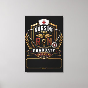 RN Nursing Graduate Class Of 2026 Gift Canvas Print