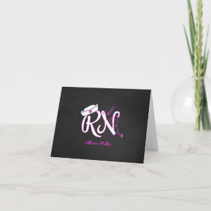 RN personalised thank you cards, nurse gift idea Card