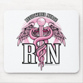 RN Pink Caduceus Mouse Pad