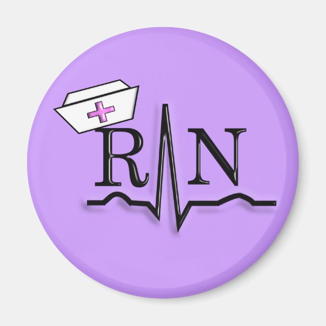 RN QRS Nurse Cap Design Magnet (Front)