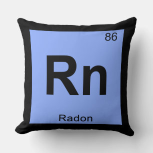 Rn - Radon Chemistry Periodic Table Symbol Cushion