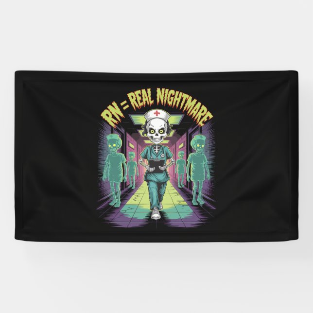 RN = Real Nightmare Halloween Nurse  Banner (Horizontal)