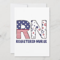 RN Registered Nurse 4th of July Subtle American