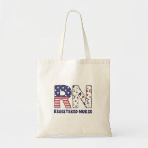 RN Registered Nurse 4th of July Subtle American Tote Bag