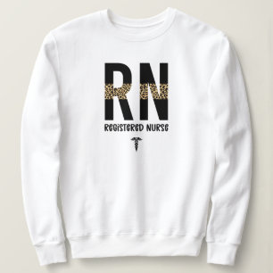 RN Registered Nurse Cheetah Nurse Graduation Sweatshirt