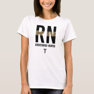 RN Registered Nurse Cheetah Nurse Graduation T-Shirt