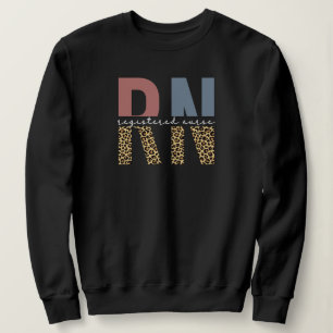 RN Registered Nurse Cheetah Print Graduation Sweatshirt