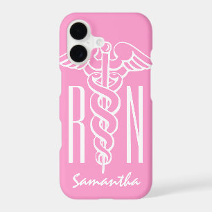 RN Registered Nurse Custom pink caduceus