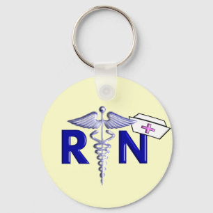 RN (Registered Nurse) Gifts-Embossed Style Key Ring