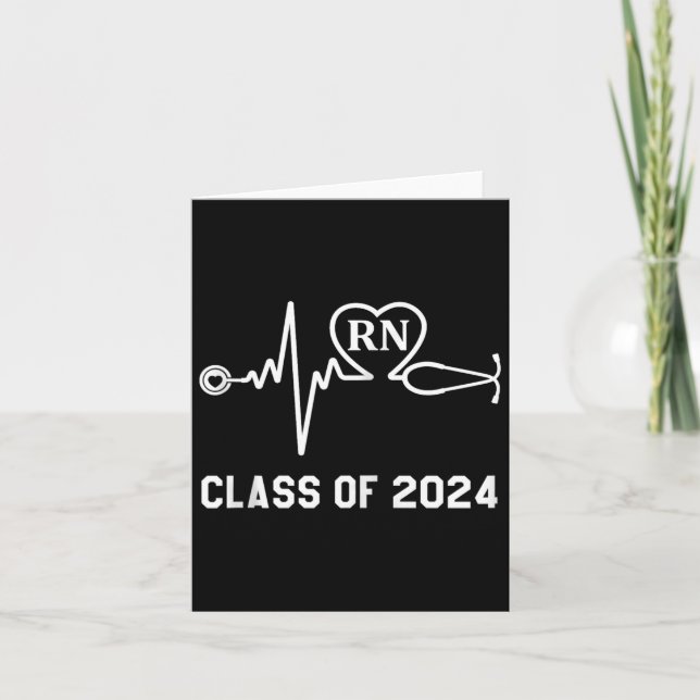 Rn Registered Nurse Graduation Class Of 2024 Nursi Card (Front)