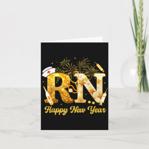 Rn Registered Nurse Happy New Year 2026 Fireworks Card
