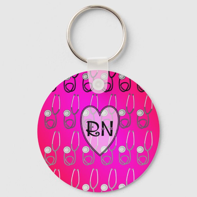 RN Stethoscope Design Key Ring (Front)