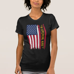 Rn Supplemental Nurse American Flag T-Shirt