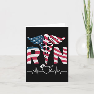 Rn Usa Nurse 4th Of July Men Women Independence Da Card