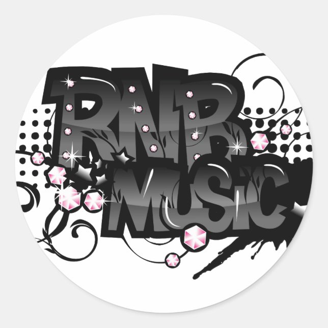 RNB Music Classic Round Sticker (Front)