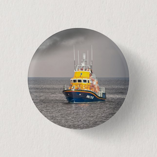 RNLI Lifeboat 3 Cm Round Badge (Front)