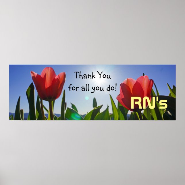 RN's Thank You posters prints Nurse's Week Nursing (Front)
