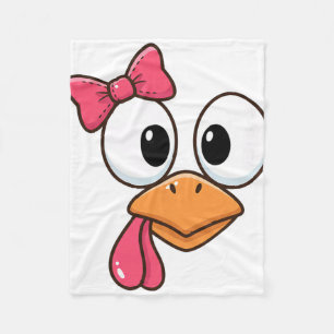 Rnyard Diva Chicken, Cute Cartoon Chicken Face Wit Fleece Blanket