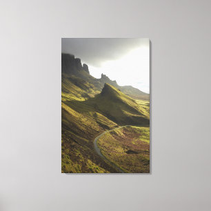Road ascending The Quiraing, Isle of Skye, Canvas Print