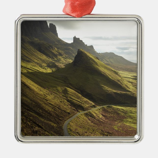 Road ascending The Quiraing, Isle of Skye, Metal Tree Decoration (Front)