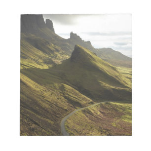 Road ascending The Quiraing, Isle of Skye, Notepad