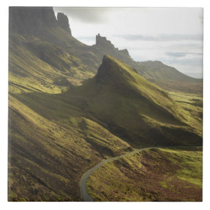 Road ascending The Quiraing, Isle of Skye, Tile