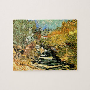 Road at Saint-Remy Female Figure, Vincent van Gogh Jigsaw Puzzle